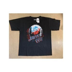 NWT Johnny Cash Look Out Jackson Town Black Tee